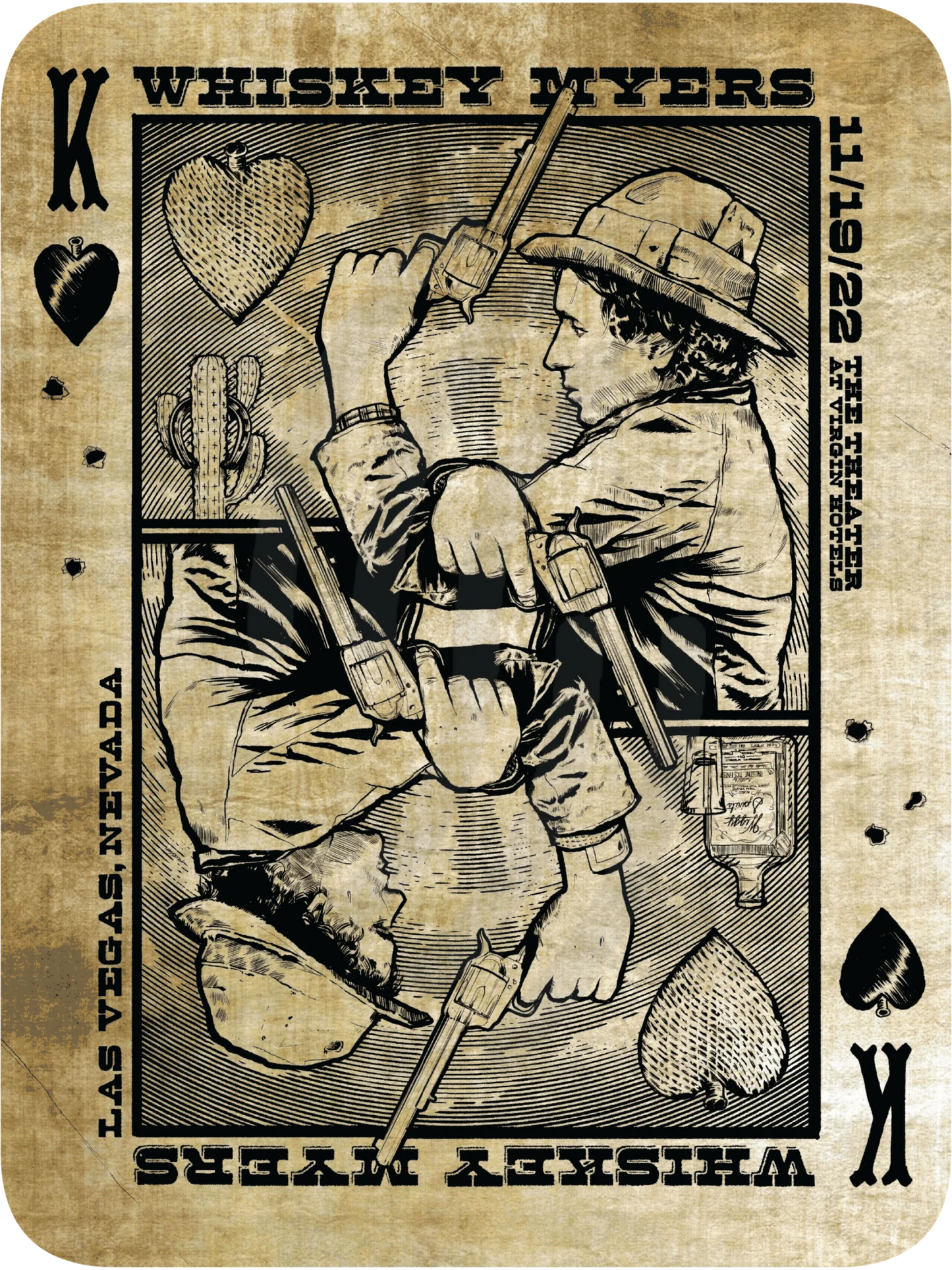 B17 | Whiskey Myers Las Vegas 4Diamond Card Double Sided