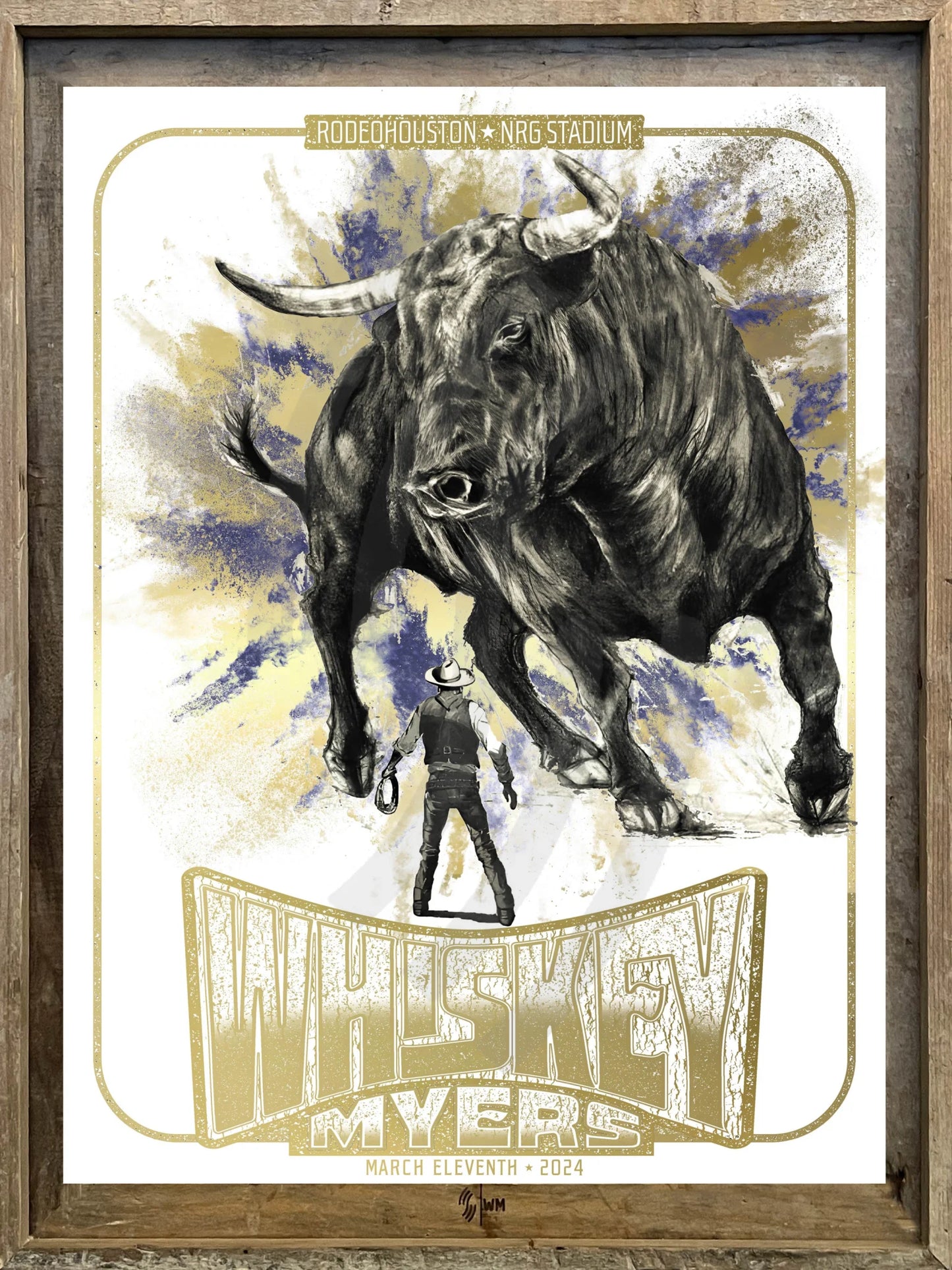 D17 | Whiskey Myers Rodeohouston 2Diamond Whiskey Framed