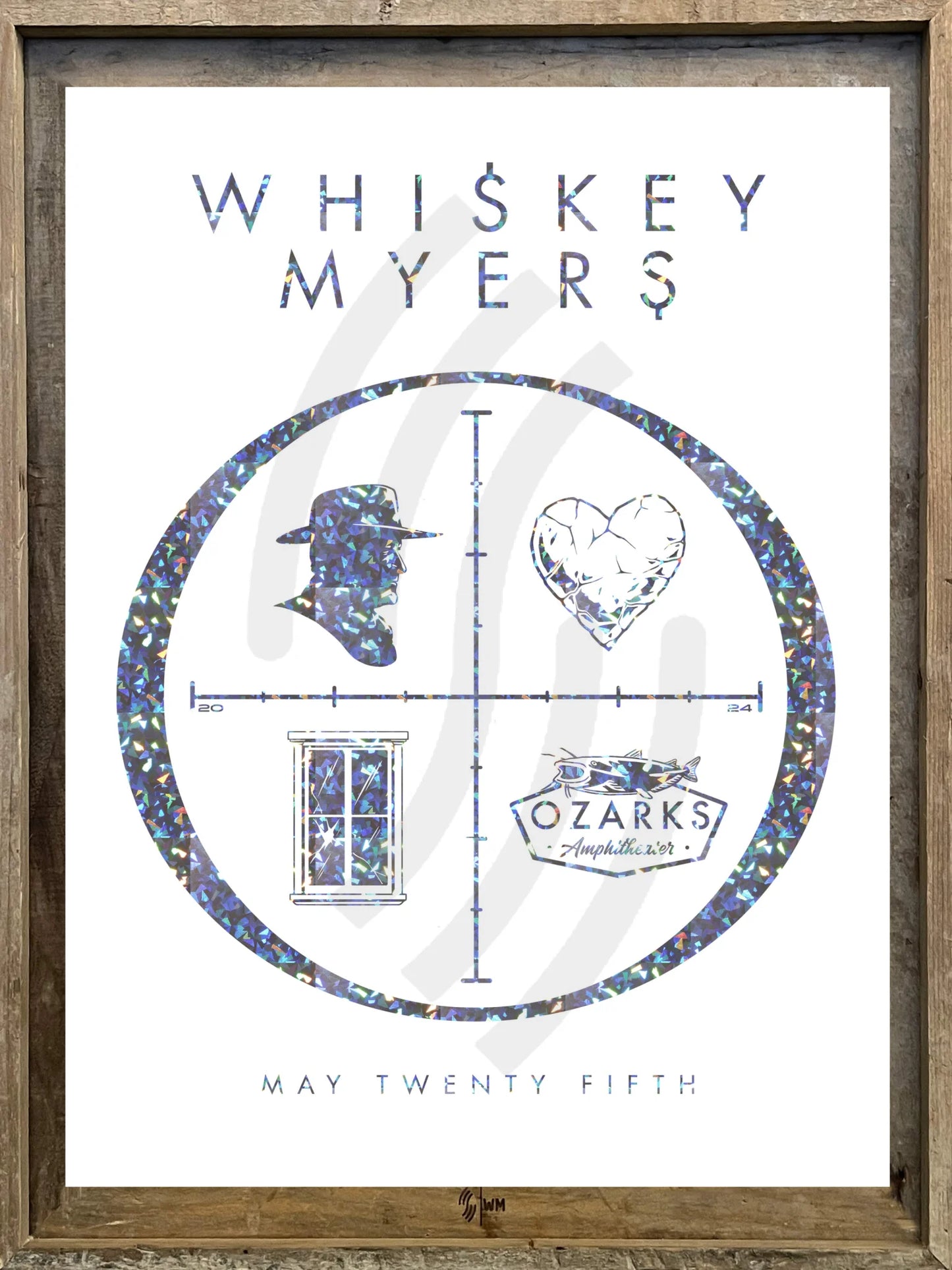 D25 | Whiskey Myers Ozark 3Diamond Whiskey Framed